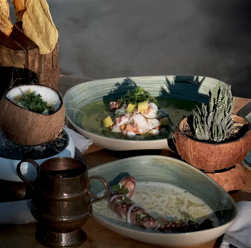 seafood dishes at Tamara Beach