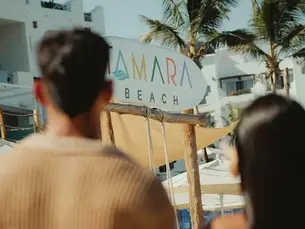 Tamara Beach Club boasts an unbeatable view of the iconic Arch of Los Cabos,